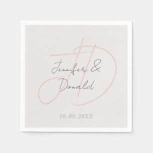 Servilleta De Papel Monograma de escritura clásica de moda