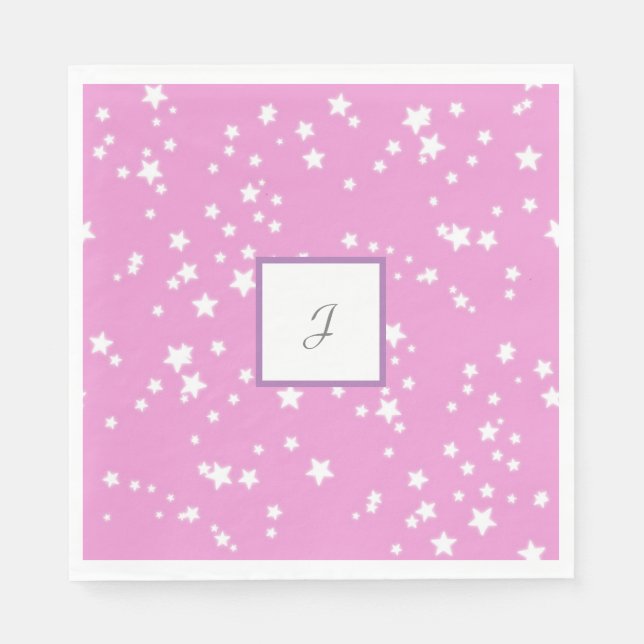 Servilleta De Papel Monograma de estrellas (Anverso)