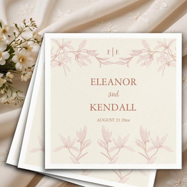 Servilleta De Papel Monograma de flor inmadura (Subido por el creador)