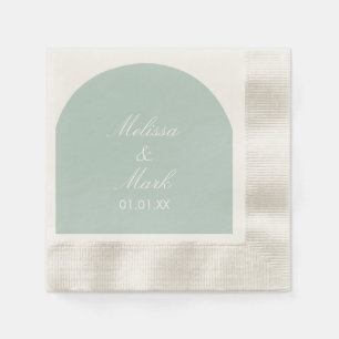 Servilleta De Papel Monograma de forma de arco simple