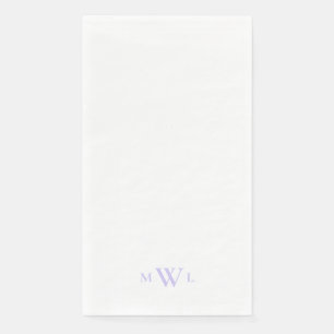 Servilleta De Papel Monograma de lavanda simple Boda