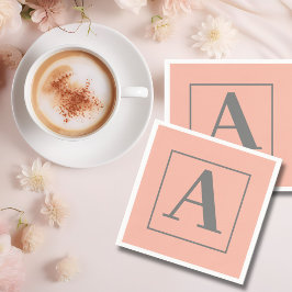 Servilleta De Papel Monograma de Peach