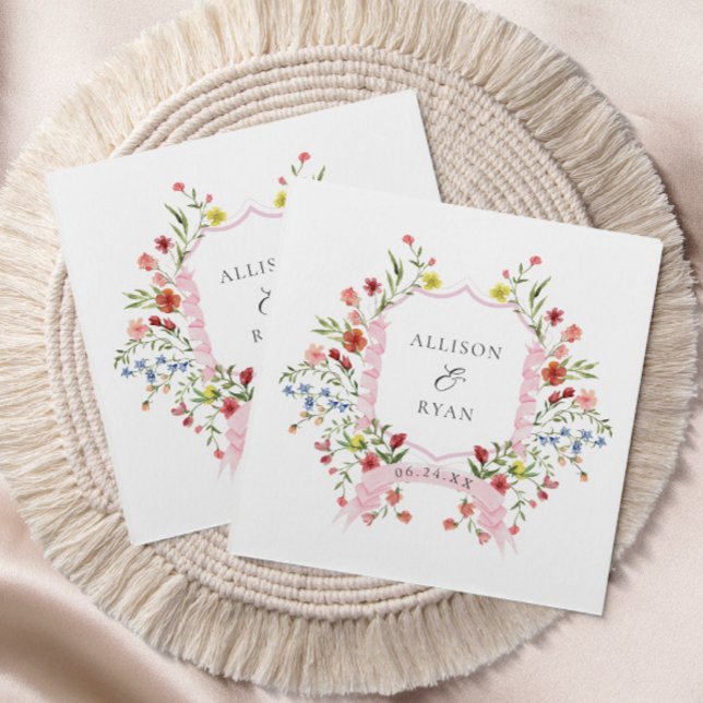 Servilleta De Papel Monograma del Escudo de la boda del jardín caprich (Subido por el creador)