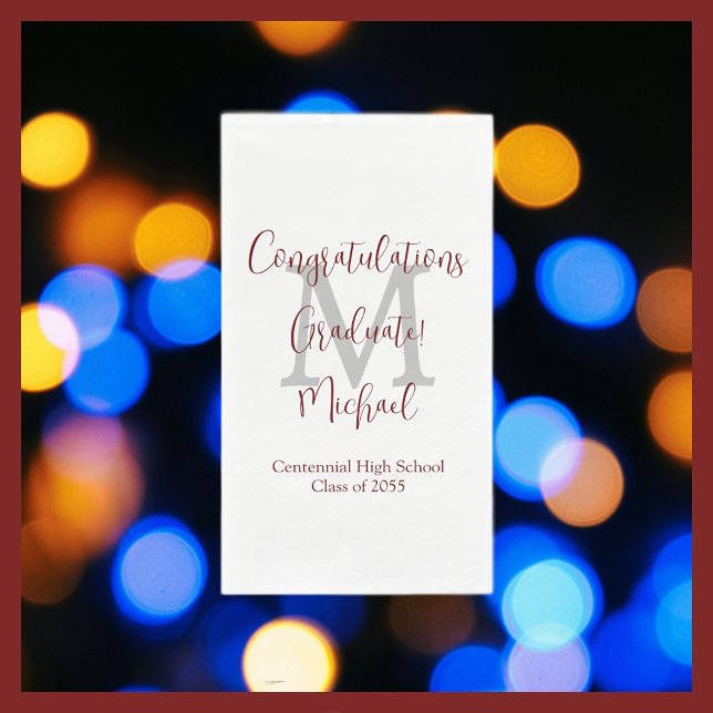 Servilleta De Papel Monograma del nombre del partido de graduación de  (Subido por el creador)