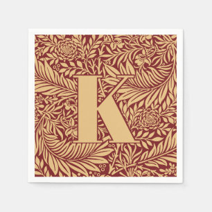 Servilleta De Papel Monograma del patrón de William Morris Larkspur