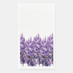 Servilleta De Papel Monograma elegante de lavanda