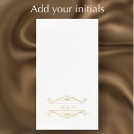 Servilleta De Papel Monograma Elegante Moderno Bodas con Letra en Torn