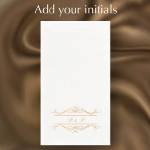 Servilleta De Papel Monograma Elegante Moderno Bodas con Letra en Torn