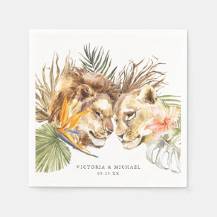 Servilleta De Papel Monograma floral boho safari africano