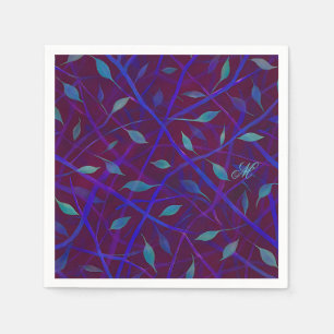 Servilleta De Papel Monograma frasco oscuro de joyas borgoñas