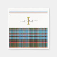 Monograma Guión Plaid Tartan Clan Anderson Fiesta