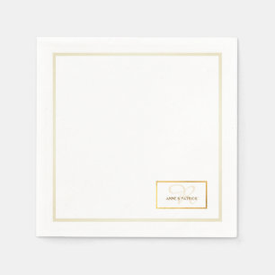 Servilleta De Papel monograma inicial familiar elegante + nombres, bod