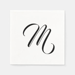 Servilleta De Papel Monograma inicial minimalista