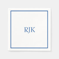 Monograma Iniciales Nombre personalizado Blue Tren