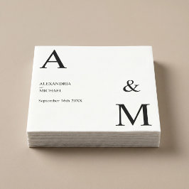 Servilleta De Papel Monograma minimalista moderno