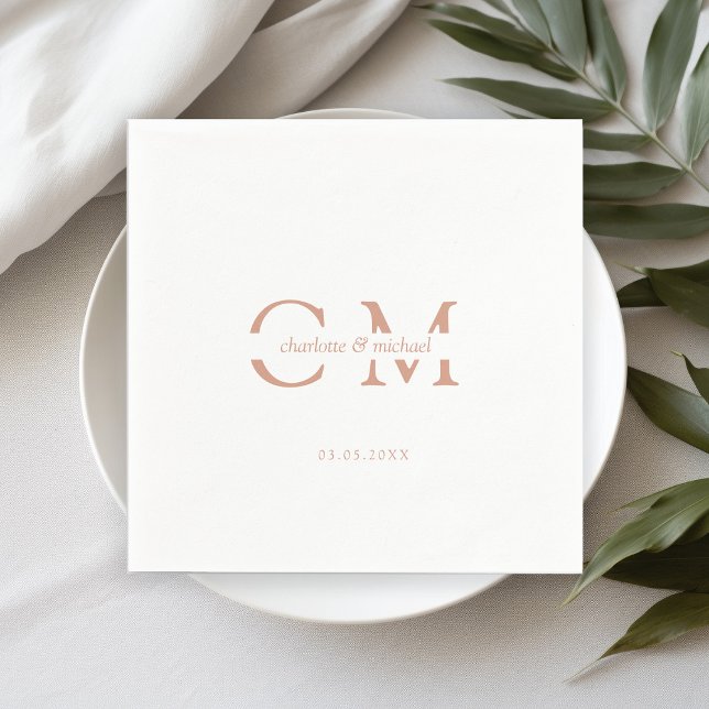 Servilleta De Papel Monograma mínimo moderno (Subido por el creador)