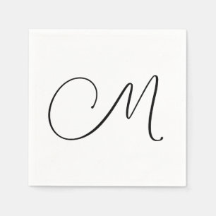 Servilleta De Papel Monograma moderno inicial
