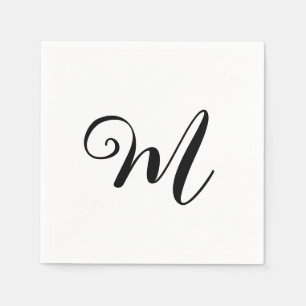 Servilleta De Papel Monograma moderno inicial