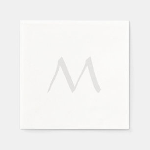 Servilleta De Papel Monograma Moderno Sencillo Minimalista Plano