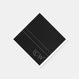 Servilleta De Papel Monograma negro básico