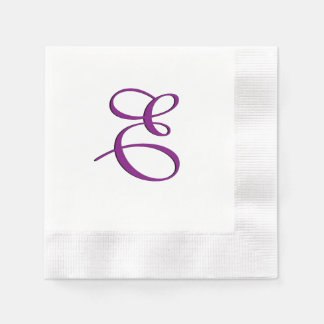 Servilleta De Papel Monograma púrpura inicial