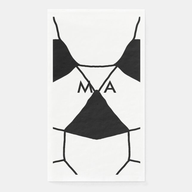 Servilleta De Papel Monograma simple añada su letra de nombre man mini (Anverso)