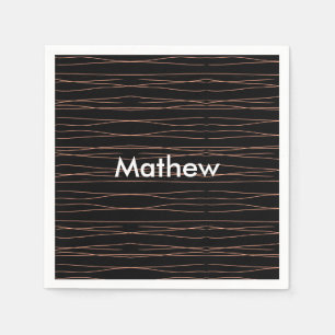 Servilleta De Papel Monograma simple añada su letra de nombre man mini