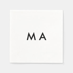 Servilleta De Papel Monograma simple añade tu letra nombre hombre mini