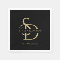 Monograma simple Boda personalizado con nombre