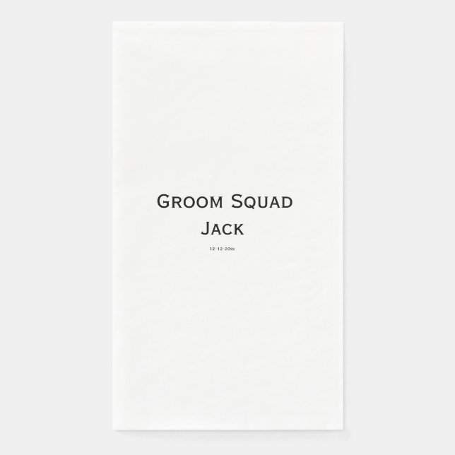 Servilleta De Papel monograma simple personalizado añada su nombre bod (Anverso)