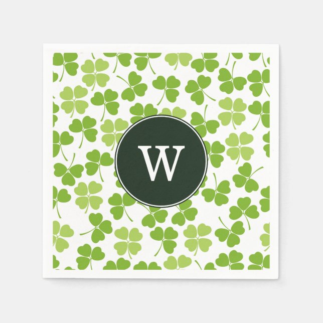 Servilleta De Papel Monograma St. Patrick's Day Fiestas Napkins (Anverso)