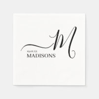 Monograma y Napa de nombres personalizados en blan