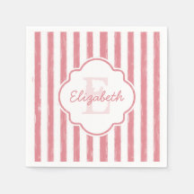 Monograma y nombre de las franjas pintadas de colo