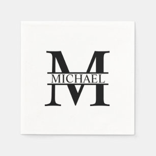 Servilleta De Papel Monograma y nombre personalizados