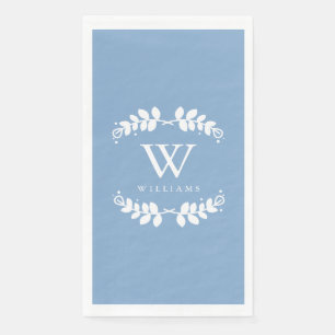 Servilleta De Papel Monogramado azul claro de estilo