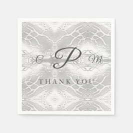 Servilleta De Papel Monogramado de Faux-Satin