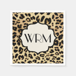 Servilleta De Papel Monogramado de impresión Sassy Leopard