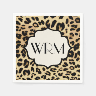 Servilleta De Papel Monogramado de impresión Sassy Leopard