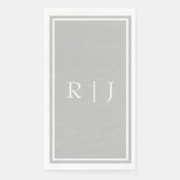 Monogramas Gris Grises Blancos Elegantes Tendencia