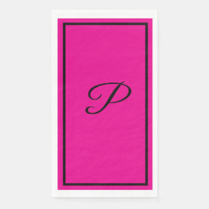 Servilleta De Papel Monogramas Letra Hot Pink Bridal Shower Boda