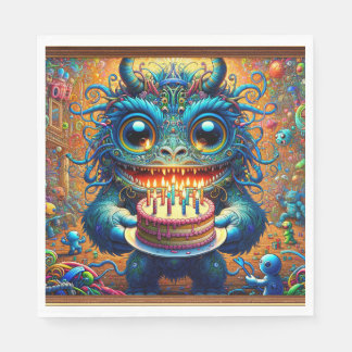 SERVILLETA DE PAPEL MONSTER MASH BIRTHDAY