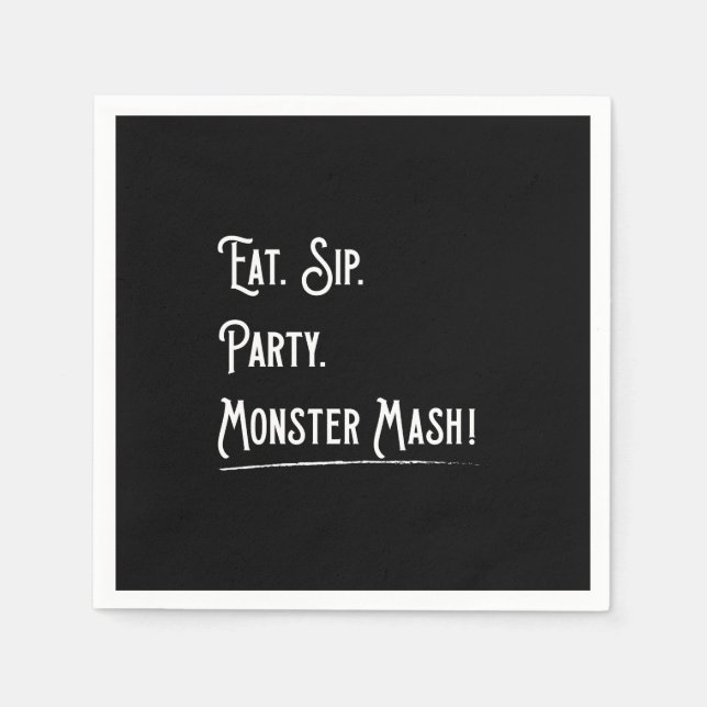 Servilleta De Papel Monster Mash Halloween Papel Napkin (Anverso)