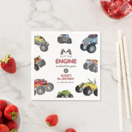 Servilleta De Papel Monster truck, boy any age birthday