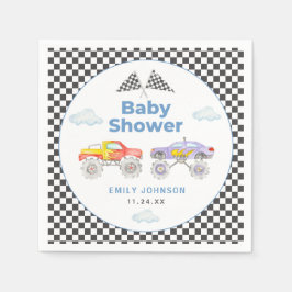 Servilleta De Papel Monster Truck Boy Baby Shower