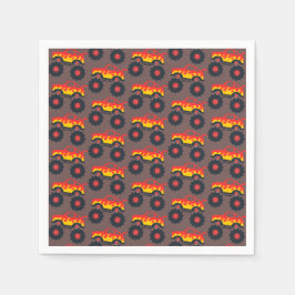 Servilleta De Papel Monster Truck Boy Birthday Party