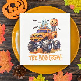 Servilleta De Papel Monster Truck Modern Boo Crew Cute Halloween