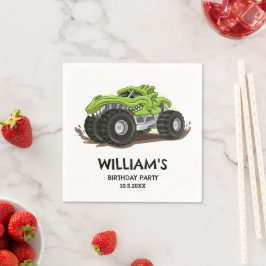 Servilleta De Papel Monster Truck Partido de Cumpleaños Niños Mínimos 