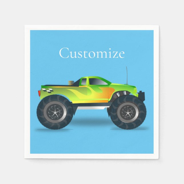 Servilleta De Papel Monster Truck Thunder_Cove (Anverso)