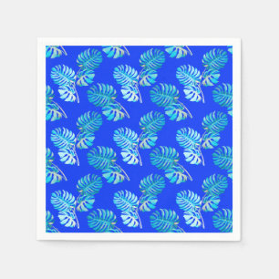 Servilleta De Papel Monstera Brisa Azul Cobalto