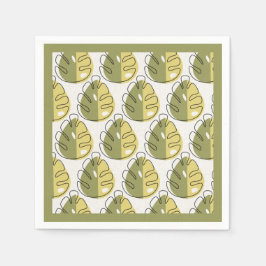 Servilleta De Papel Monstera Leaves – Green